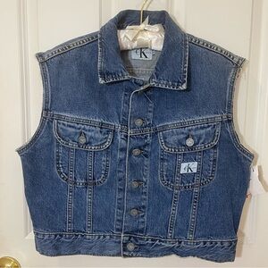 SOLD Calvin Klein Blue Denim Vest M